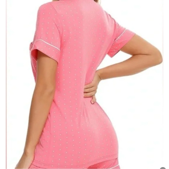 JOYARZA Charming Pink Polka Dot Women's Pajama Set NWOT - Picture 3 of 8